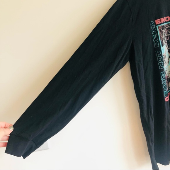 END Emos Not Dead long sleeve black shirt Sz XL - Picture 5 of 8